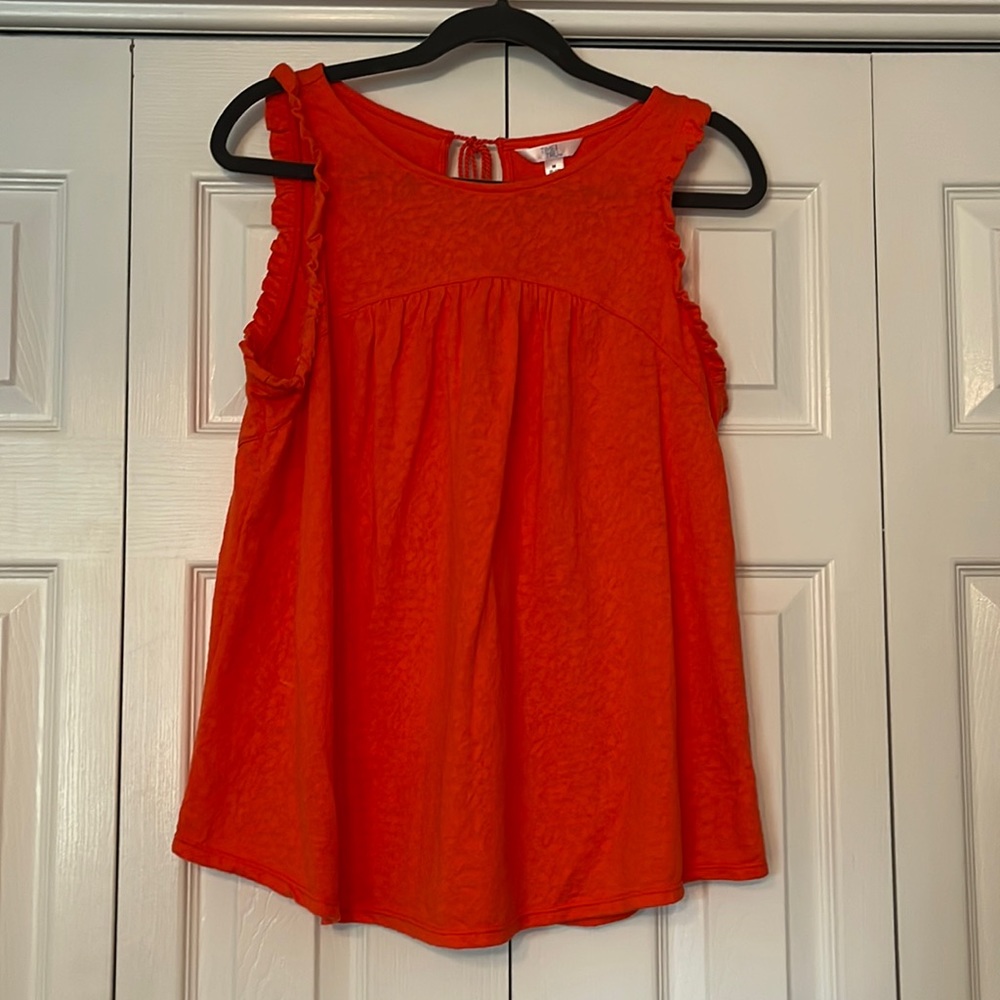 Like New Time and Tru Coral Sleeveless Blouse